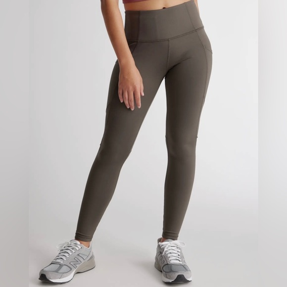 QUINCE Olive Green Ultra-Soft High-Rise Pocket Legging NWT Size Small - Picture 3 of 13